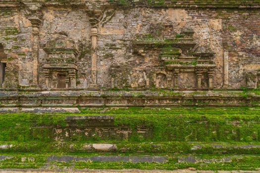 Ancient ruins part of Polonnaruwa remains as the royal ancient city of the capital city by Kingdom of Polonnaruwa of Ceylon, Sri Lanka. World Heritage Convention, UNESCO