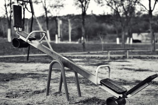 Old Swing, black white photo