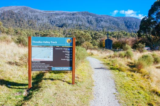 The popular Thredo Valley Track which is a walk and bike track that runs from Thredbo to Jindabyne thru Lake Crackenback in New South Wales, Australia