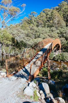 The popular Thredo Valley Track which is a walk and bike track that runs from Thredbo to Jindabyne thru Lake Crackenback in New South Wales, Australia