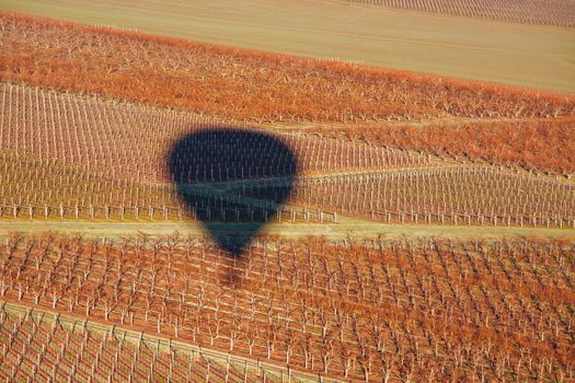 A sunrise hot air balloon flight over the Yarra Valley in Victoria, Australia