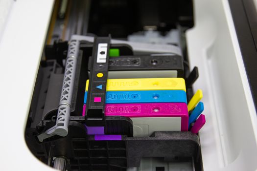 An ink cartridge or inkjet cartridge is a component of an inkjet printer that contains the ink four color