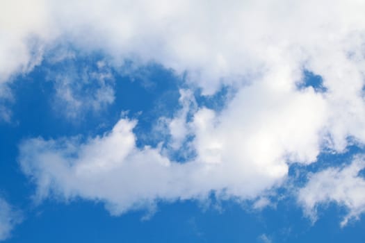 Sky, Big clouds beautiful on sky blue background