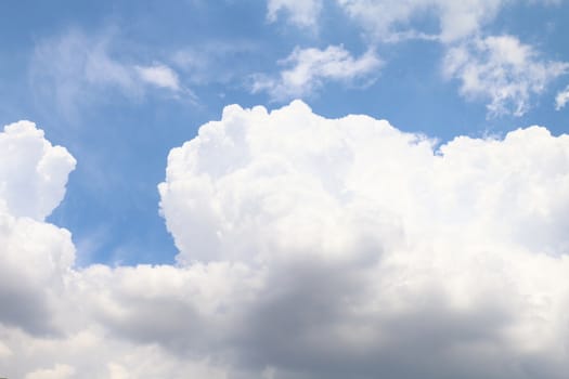 Sky, Sky clouds clear, Big fluffy clouds beautiful large on sky