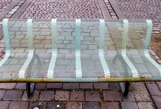 A public empty bench found in northern Europe.