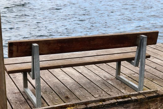 A public empty bench found in northern Europe.