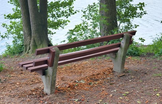 A public empty bench found in northern Europe.