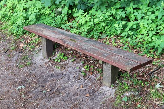 A public empty bench found in northern Europe.