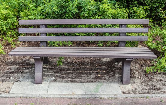 A public empty bench found in northern Europe.