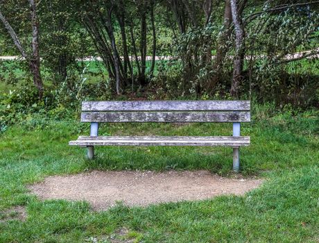 A public empty bench found in northern Europe.