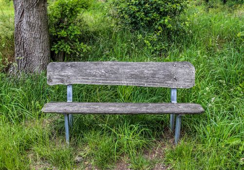 A public empty bench found in northern Europe.