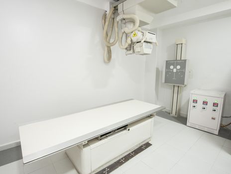 Hi-tech x-ray machine in radiology department of hospital medical center