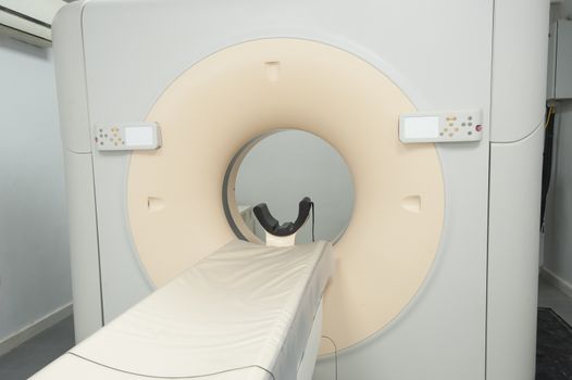 Hi-tech medical equipment CT scanner in hospital medical clinic center