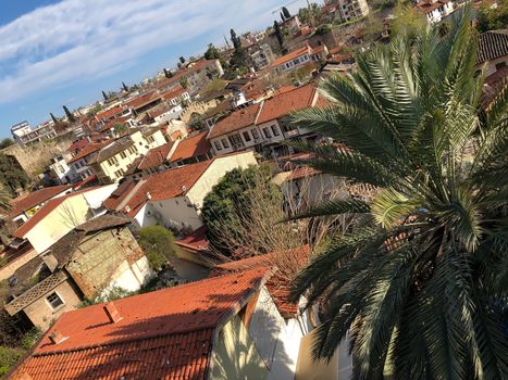 Panoramic view of the old city of Antalya Kaleici Turkey