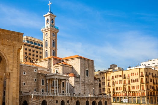 Saint Georges Maronite cathedral in the center of Beirut, Lebanon