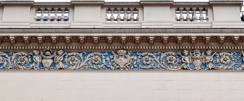 Beautiful british architecture and facades of residential buildings the streets of London UK