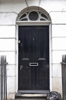 Beautiful british architecture and facades of residential buildings the streets of London UK