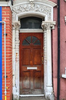 Beautiful british architecture and facades of residential buildings the streets of London UK