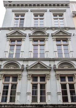 Beautiful old architecture of facades found in the small german town Flensburg 