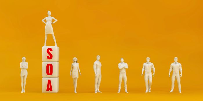 SOA Service Oriented Architecture Presentation Background in Orange and Red