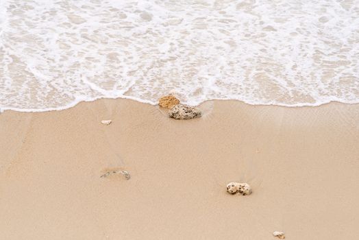 Soft wave on to the beach
