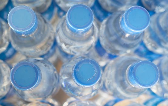 Rows of water bottles