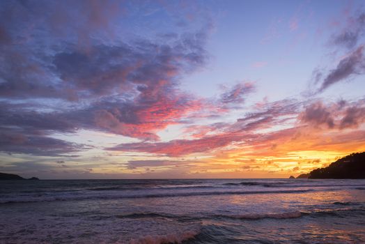 twilight sky after sunset