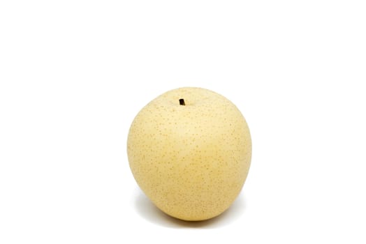 Chinese pear isolated on white background with clipping path