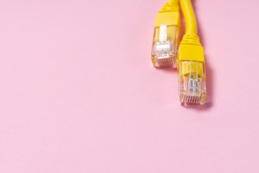 internet wire cat6 cat5. the concept of connecting to an Internet network or providing construction, repair, and high-speed Internet services