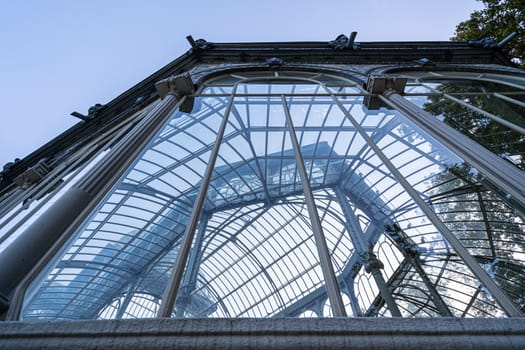 Geometrical quadrangular glass dome , bottom view.