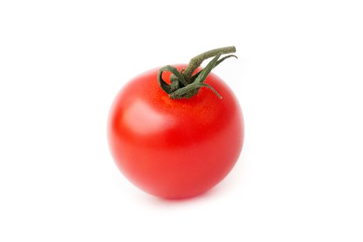 Tomato closeup isolated on white background