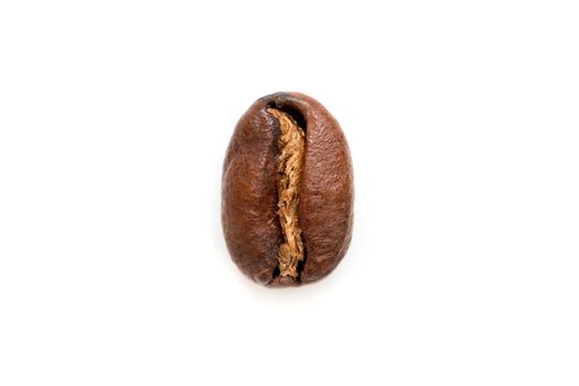 Coffee bean roasted arabica isolated on white background