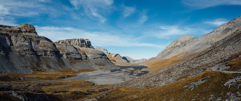 The Daubensee lake at Gemmi pass, Switzerland.