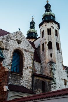 The church of St. Andrew, located in the old town of Krakow.