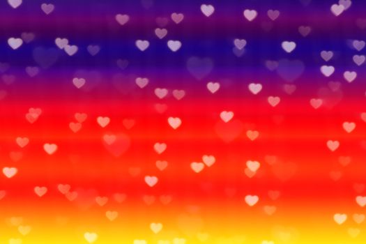 blur heart shape lights bokeh colorful background, colorful bokeh lights heart soft wallpaper, sparkles heart shape bright bokeh valentine romantic background