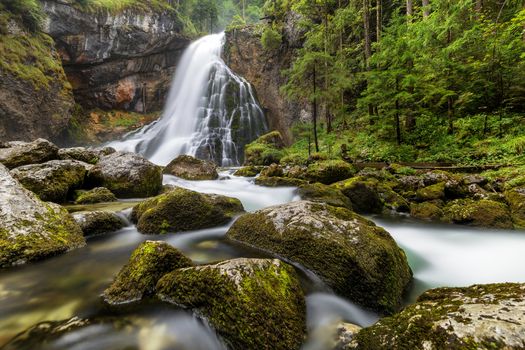 Beautiful Gollinger waterfall in Austria, Europe