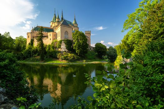 Old beautiful medieval castle in Bojnice, Slovakia, Europe