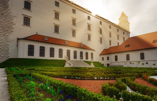 Bratislava castle, garden view