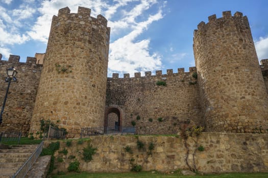 Medieval walls of Plasencia, walled market city in the province of Caceres, Spain