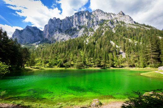 Gruner See - Beautiful green lake with crystal clear water