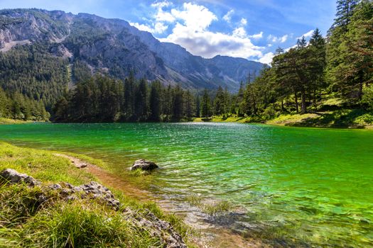 Gruner See - Beautiful green lake with crystal clear water