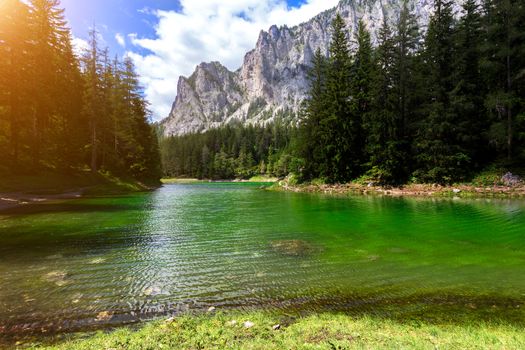 Gruner See - Beautiful green lake with crystal clear water