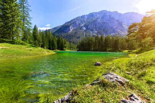 Gruner See - Beautiful green lake with crystal clear water