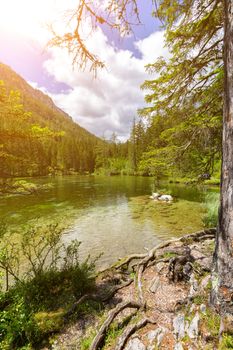 Gruner See - Beautiful green lake with crystal clear water