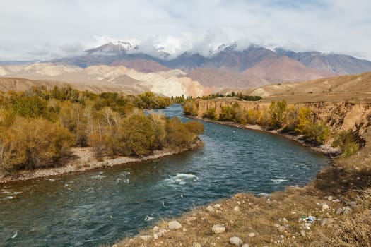 Kokemeren river in the Naryn region of Kyrgyzstan.