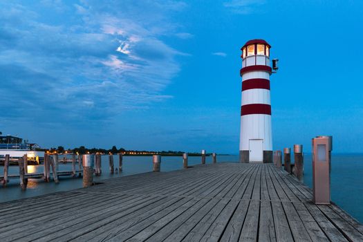 Lighthouse view before sunrise, Austria