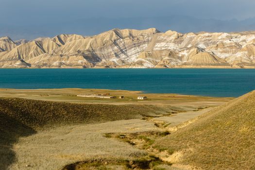 Toktogul Reservoir, reservoir in the territory of the Toktogul district of the Jalal-Abad region of Kyrgyzstan.