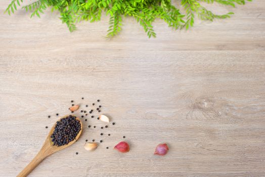 wood spoon wood Turner on white wood background