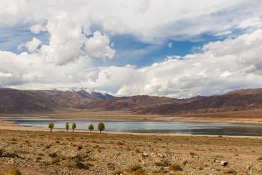 Orto Tokoy Reservoir, Kyrgyzstan, Central Asia, Scenic landscape near reservoir