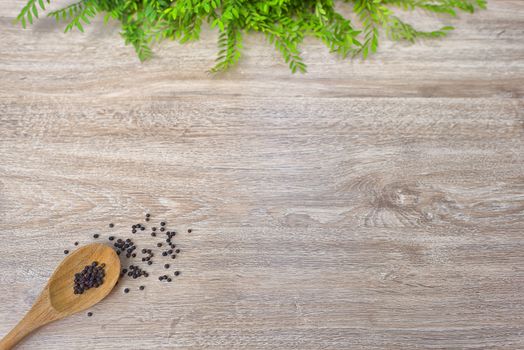 wood spoon wood Turner on white wood background